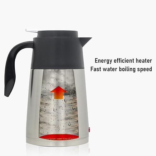 Miniatura 3 de Tyenaza 12V 1300ML Car Electric Kettle 304 Stainless Steel Car Water Heater Boiler Portable for Travel