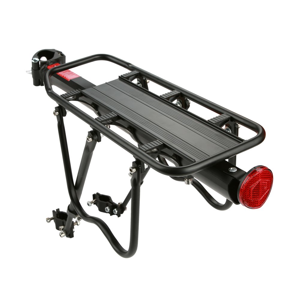 Estante trasero ajustable para bicicleta, asiento de bicicleta de aleación de aluminio, estante de equipaje, soporte trasero universal para bicicleta de montaña, equipo de ciclismo con accesorio para