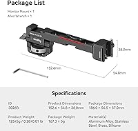 Vista 7 de SMALLRIG Montura Ajustable de Monitor de Cámara con Liberación Rápida, Abrazadera NATO, Montaje de Zapata Fría, Diseño Anti-Giro para DJI RS 4