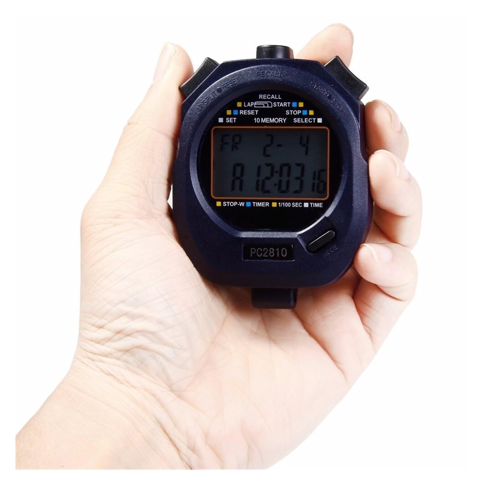 Cronometro, Mini multifunzione 2 righe 10 memorie cronometro elettronico portatile timer digitale contatore sportivo