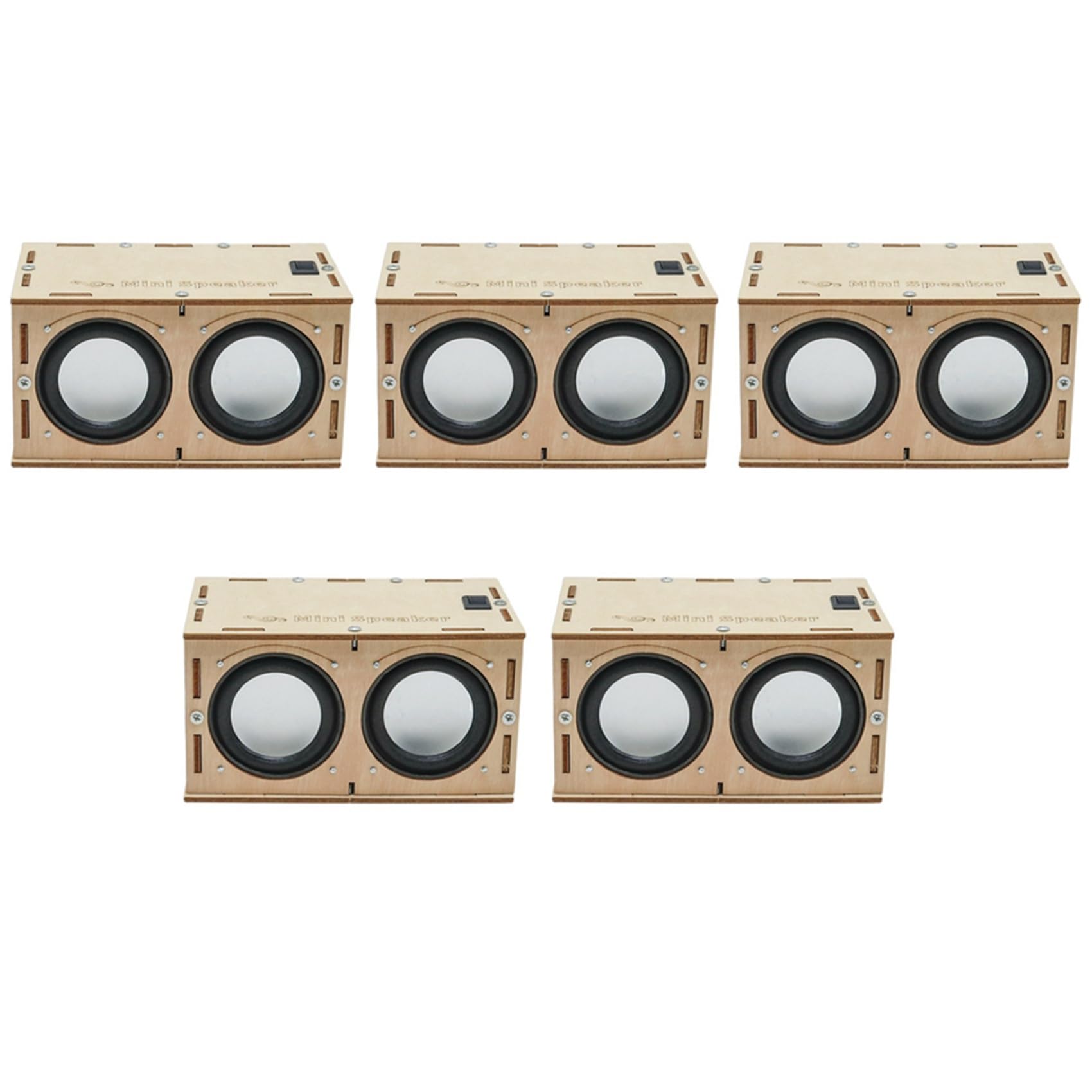 Jnchdghwa Photo Color 5Set Diy Bluetooth Speaker Box Kit Electronic Sound Amplifier Builds Your Own Portable Wood Case Bluetooth Speaker Sound