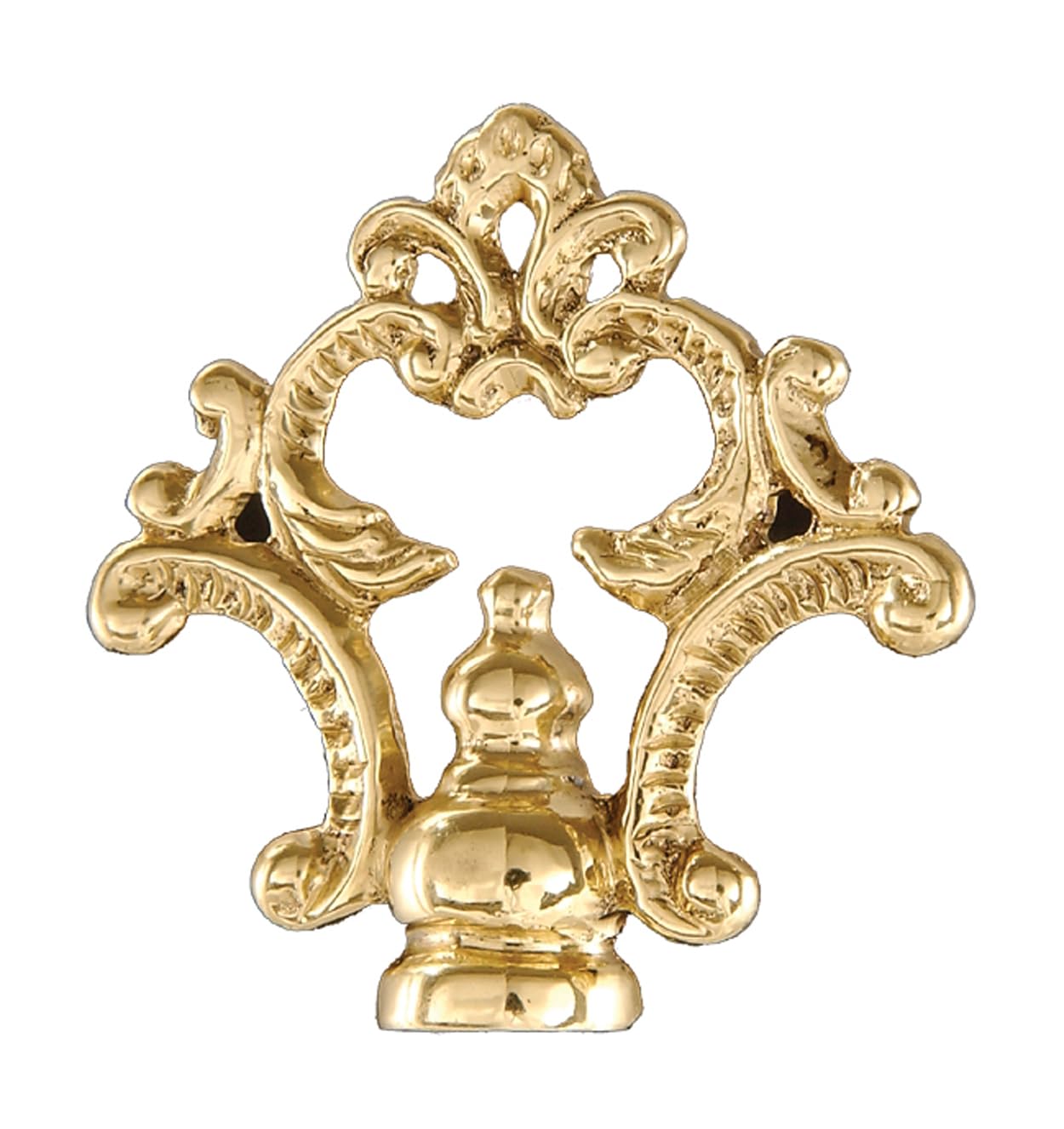 B&P Lamp® 2 3/8" Cast Brass Finial, Tap 1/8F, Unfinished