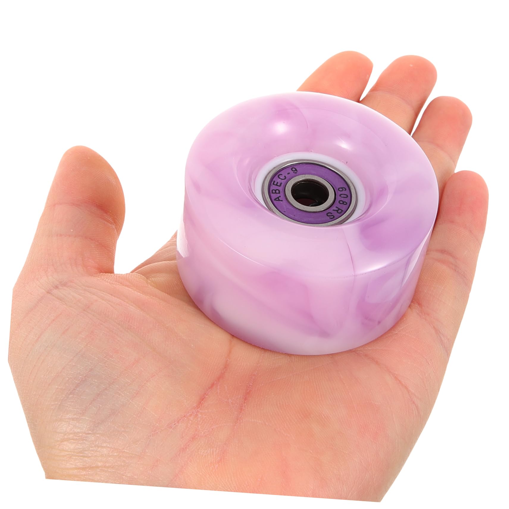 Ruedas de Patín en Línea 83 Mm 82a Pu Doble Color Púrpura Rodamientos, Alta Elasticidad, Resistentes al Desgaste, Juego de 4 Ruedas para Patinaje al Aire Libre y Color Aleatorio