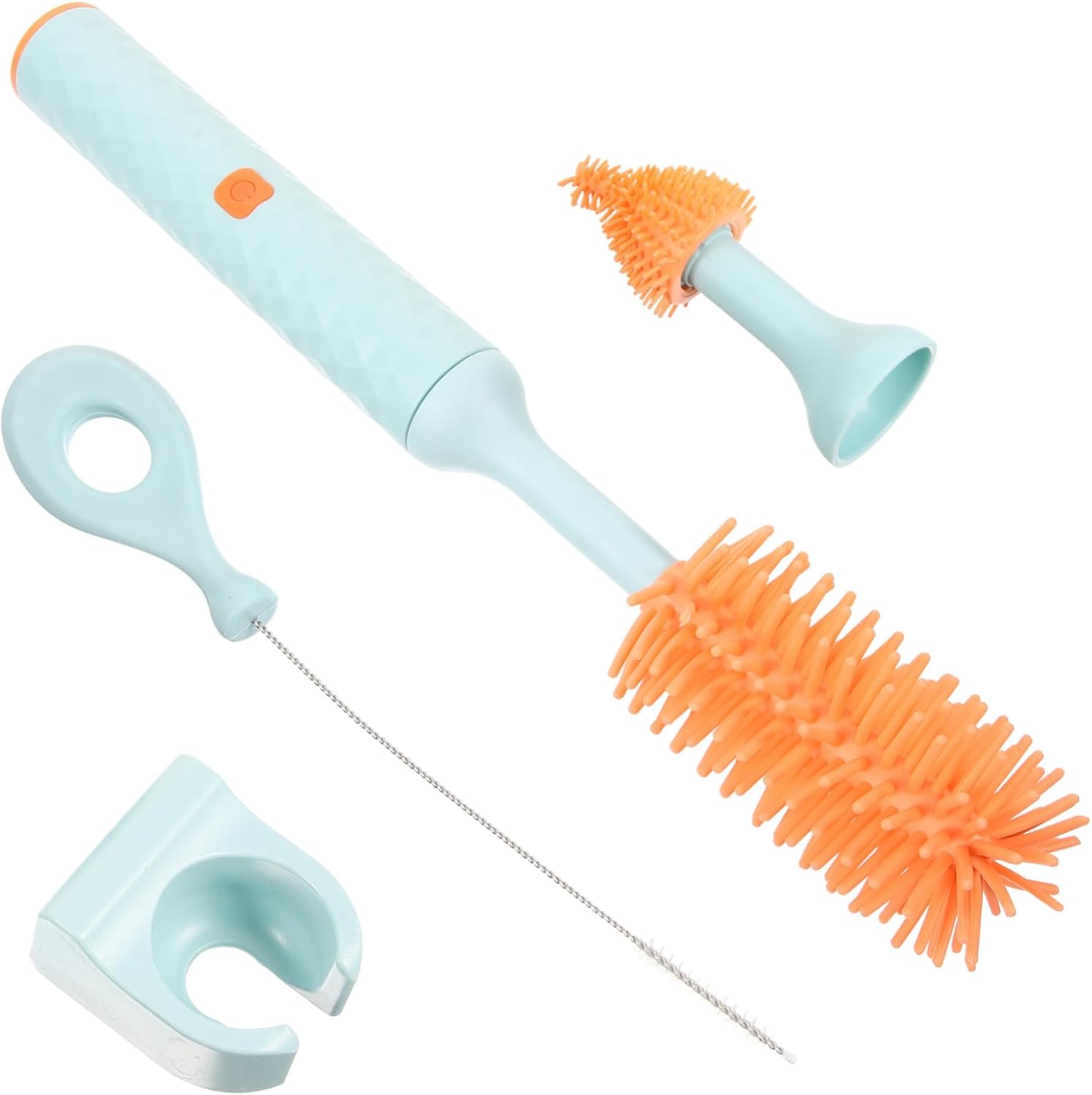 Baby Bottle Electric Cleaning Brush Set Silicone Blue