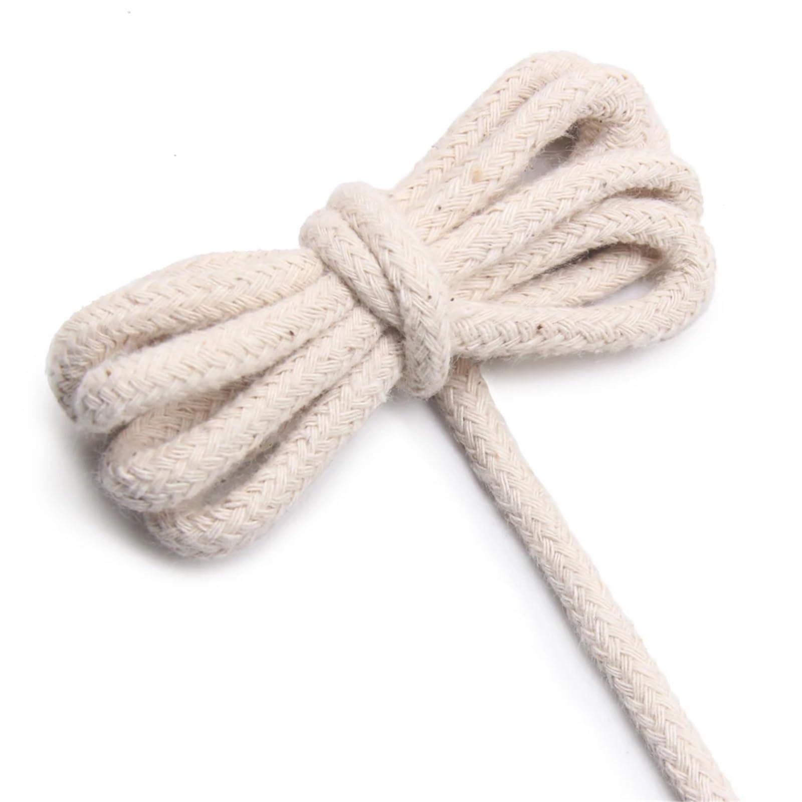 Drawstring Cord 5yds Width 5mm Natural Cotton Rope Colored Cord Braided Lanyard Belt Hoodie Drawstring Handmade Decorative DIY(Beige 800)