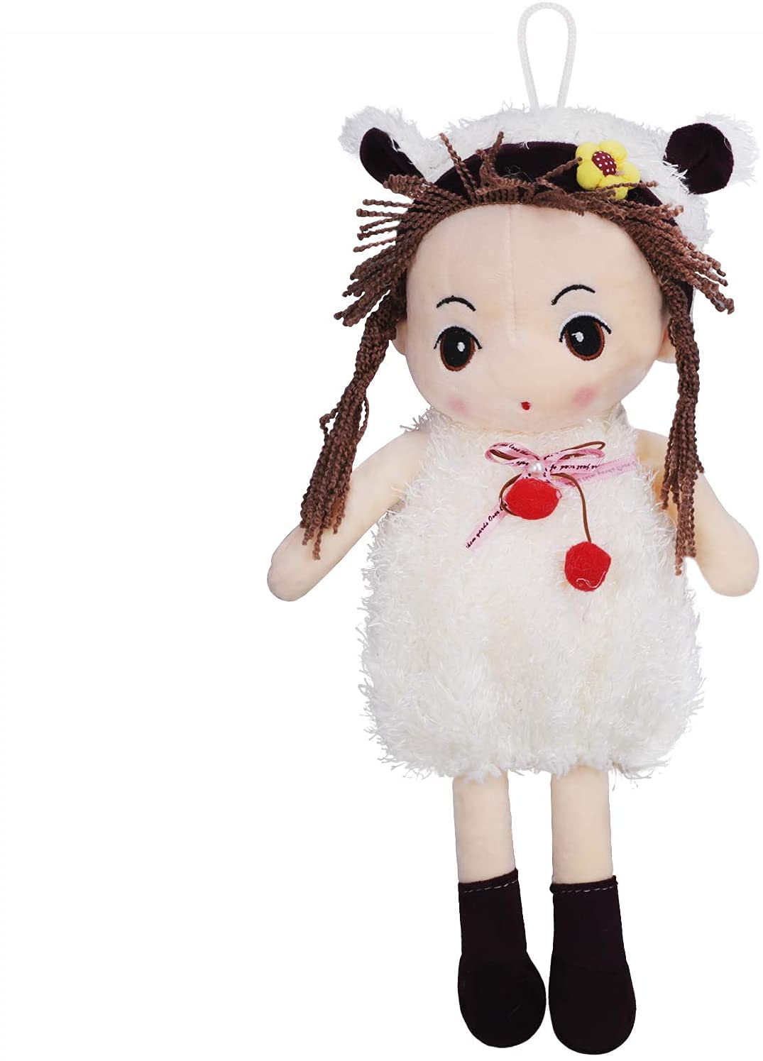 Soft Rag Doll Plush First Doll Toys for Girls Cute Cartoon Rag Doll Cuddly Little Doll Fairy Tale Princess Ragdoll Toy Room Decoration Doll Birthday Christmas Best Gift 35CM