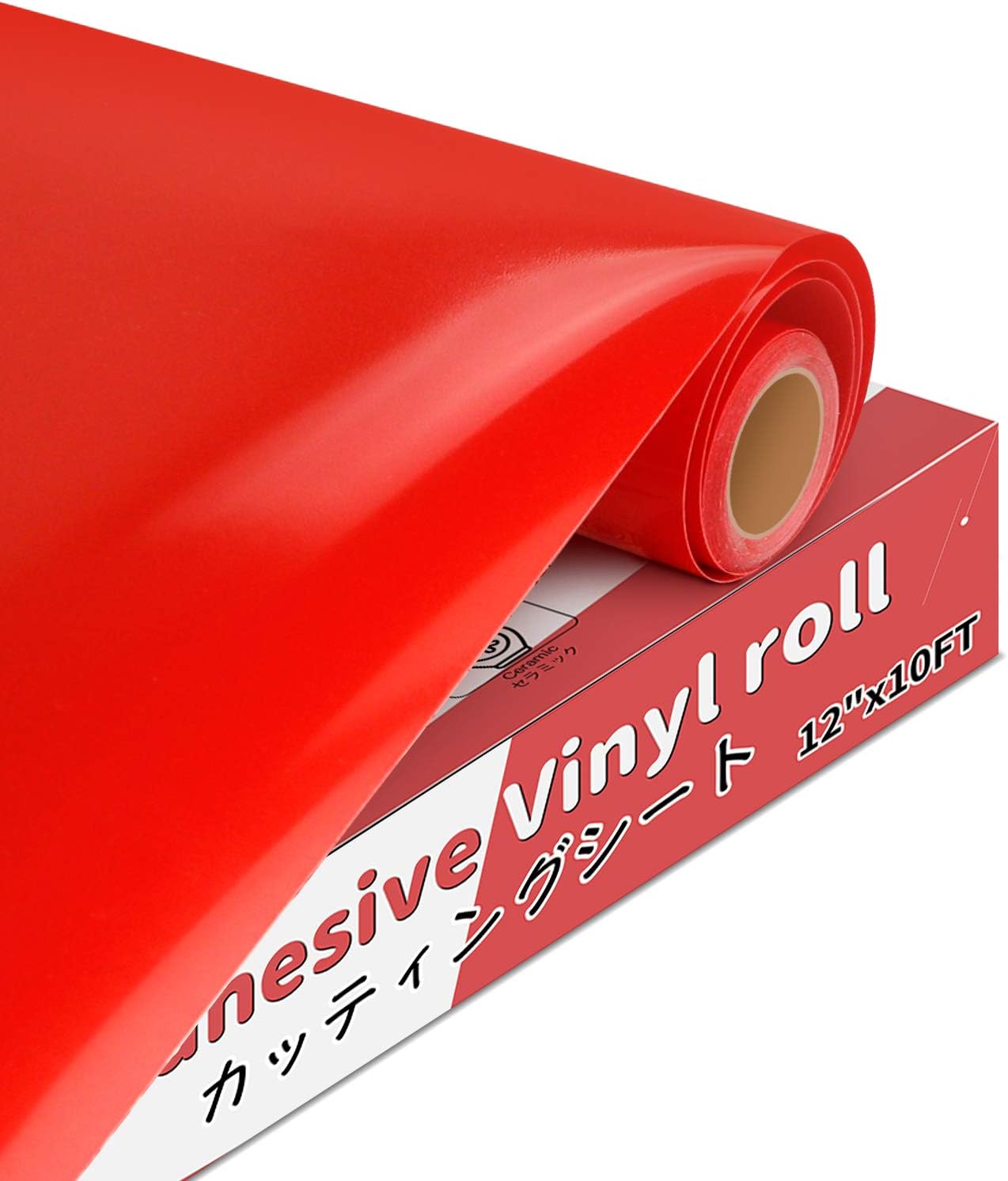 YRYM HT Red Permanent Vinyl Adhesive Vinyl Rolls 12”x10FT Red Vinyl