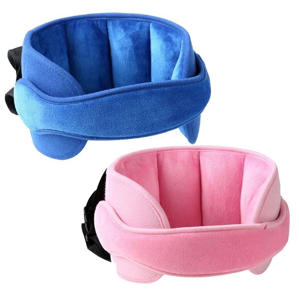 2Pack Boy and Girl Head Support for Car Seats,Ajustable Comfortable Pillow for Baby Child Tolddler Infant Pink and Blue