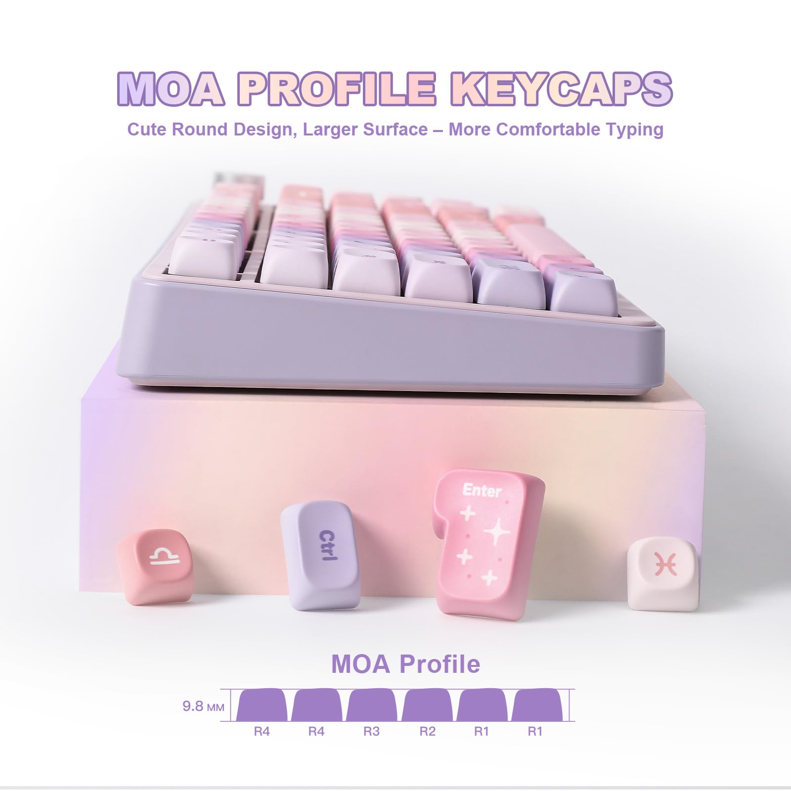 YUNZII 140 Keys MOA Keycaps, Dye-Sublimation PBT Nigeria | Ubuy - View #5