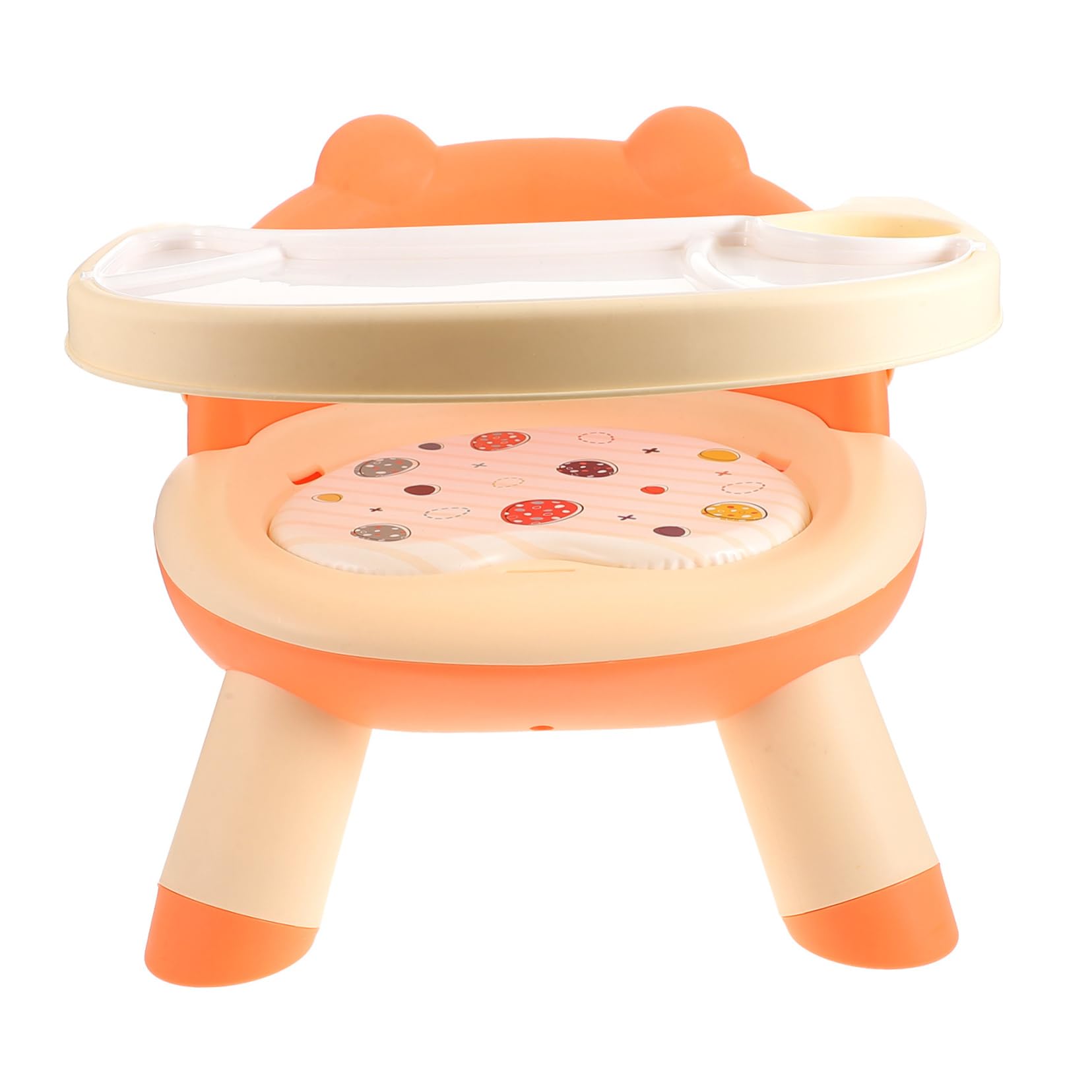 Totority Children's Simple Stool Cartoon Design Plastic Feeding Chair Easy Assembly for Home Use