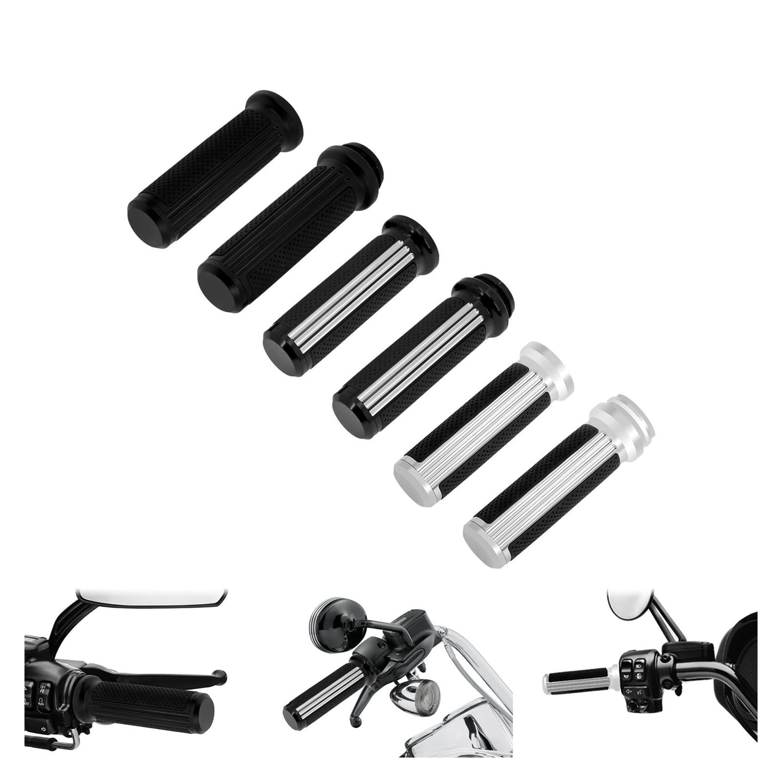 Manopole manubrio moto 1 "manopole acceleratore elettronico da 25mm per Har&ley Touring Street Electra Glide FLHX Softail Slim FLHR Manopole manubrio