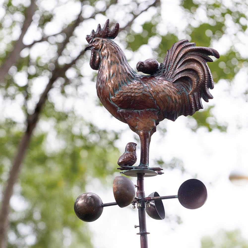 ビンテージメタルフィギュア（燕）・金属製燕フィギュア・インテリア・置物 Amazon.com : CLYB Metal Rooster with Chicks Garden Spinner,79