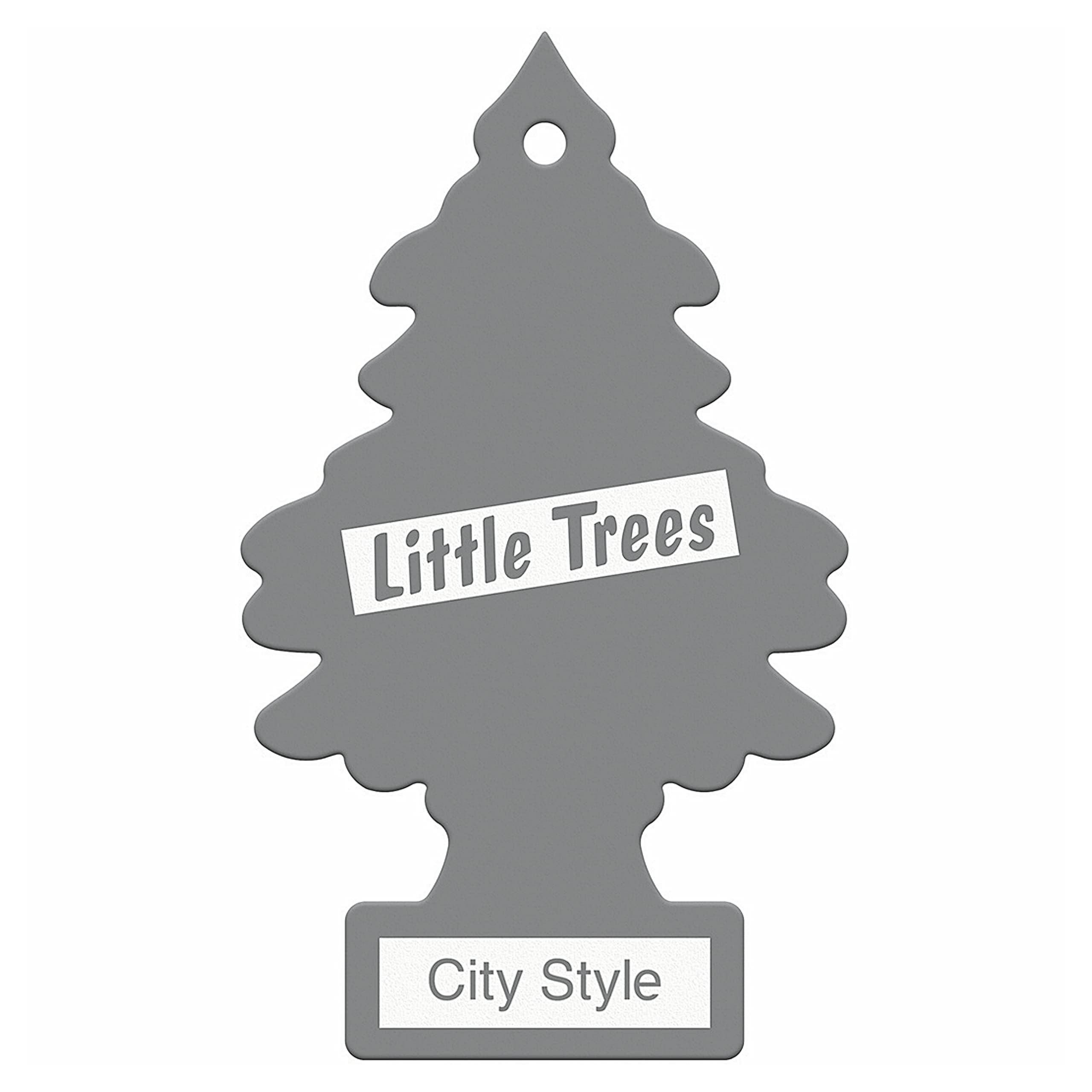 Little Trees Air Freshener Tree MTR0077B City Style Fragrance For Car Home Boat Caravan - 24 Pack, Grey