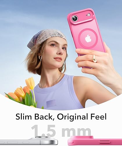 Vista 832 de ESR Funda para iPhone 15 Pro Max, compatible con MagSafe, de grado militar, negro transparente