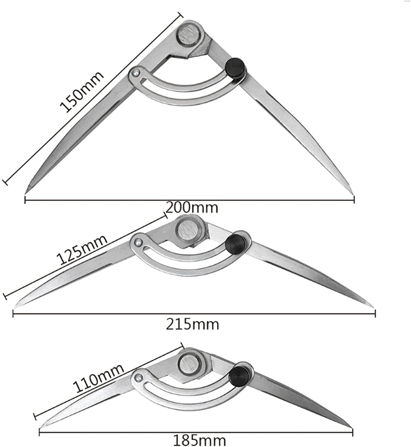 Set di bussole Bussola di spaziatura Set di geometrie matematiche rotanti in pelle regolabili Set di geometrie matematiche rotanti con blocco Cancelleria di precisione Durevole per Set di geometrie