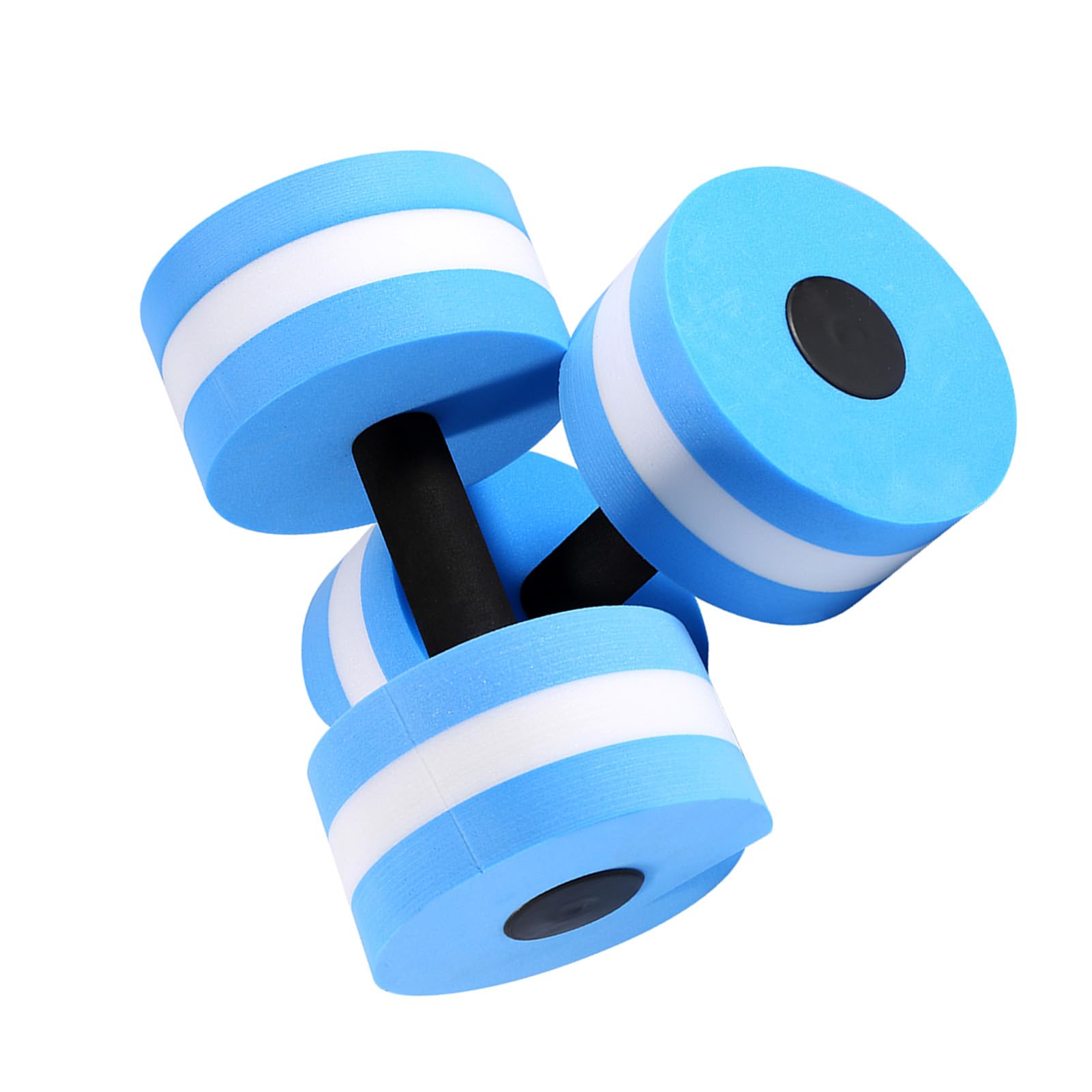 GLOGLOW Aquatic Exercise Dumbbells, 2PCS Blue Foam Aqua Fitness Equipment, Fixed Style, 10.6 x 5.9 inches, 4 inches Handle Diameter