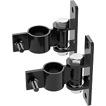 Farm Gate Hinges Heavy Duty, Fits 1-3/8'' Outer Diameter Pipes/Posts, Wall Mount Fence Hinges for Outdoor Gates, Carbon Steel Electroplating Surface Finishing 2 Pack