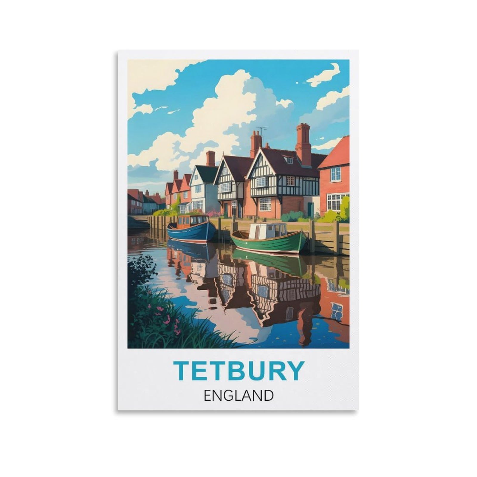NAEGV Paint by Numbers for Adults and Kids Tewkesbury England DIY Color Oil Painting Acrylic Paints for Home Wall Decor 20x30cm — image 1