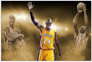 Super Kobe Poster Bryant Canvas Wall Art Basketball Player Posters Wall Decor Sports Picture Modern Artwork for Boy Bedroo...