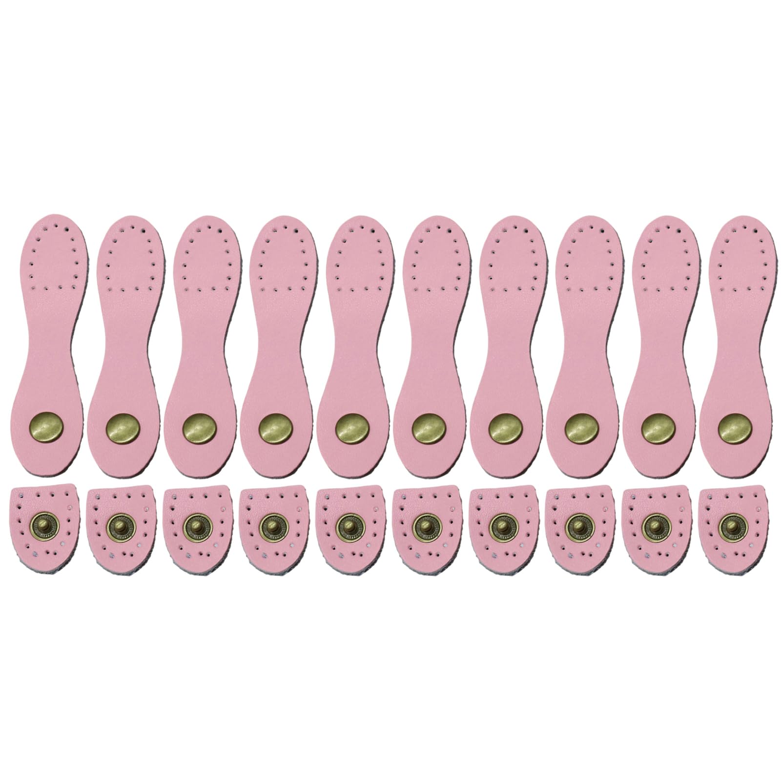 10 Pcs Leather Snapped Buckles Sew on Leather Purse Closure Fasteners with Holes Practical Snapped Button
