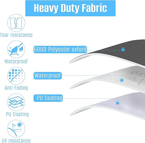 Miniatura 4 de SIRUITON Bolsa de tanque de gas propano para cilindro de tanque estándar de 20 libras, funda de tanque de propano para remolque de viaje, 1