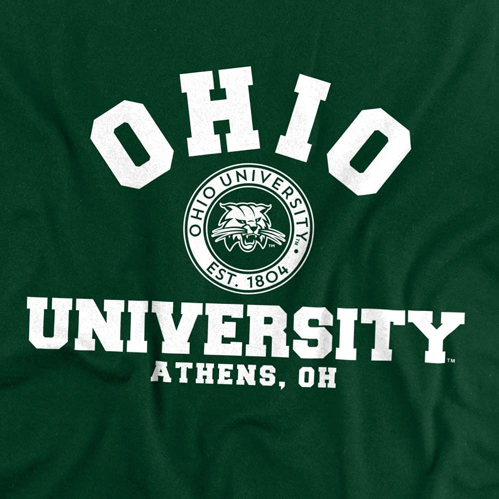 Ohio University Official Circle Logo Unisex Adult T-Shirt, Circle Logo, Small