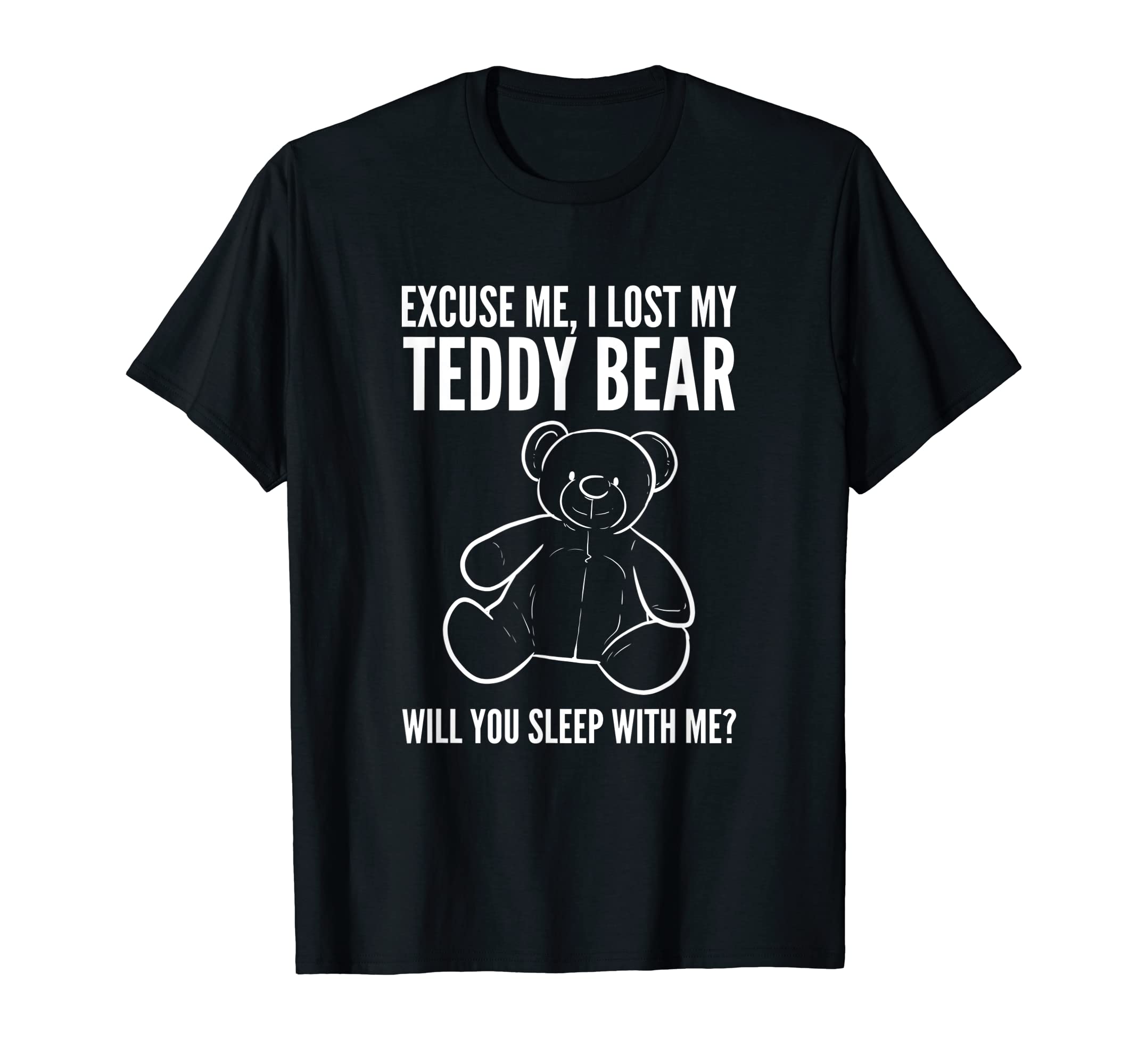 Lost Teddy Bear Cute and Flirt T-Shirt, Black