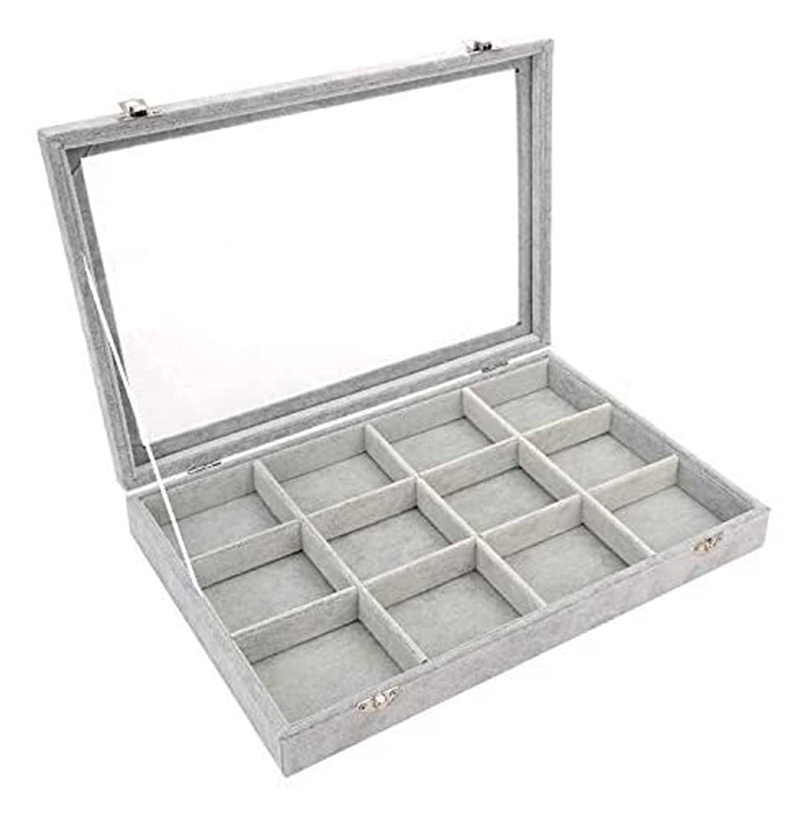 Schmuckschatulle aus Samt, Glas, Halskette, Ring, Ohrringe, Armband, Fußkettchen, Display, Aufbewahrungshalter, Schmuck-Aufbewahrungsbox, Etui, Organizer, Schmuck-Aufbewahrungsbox Beauty Comes
