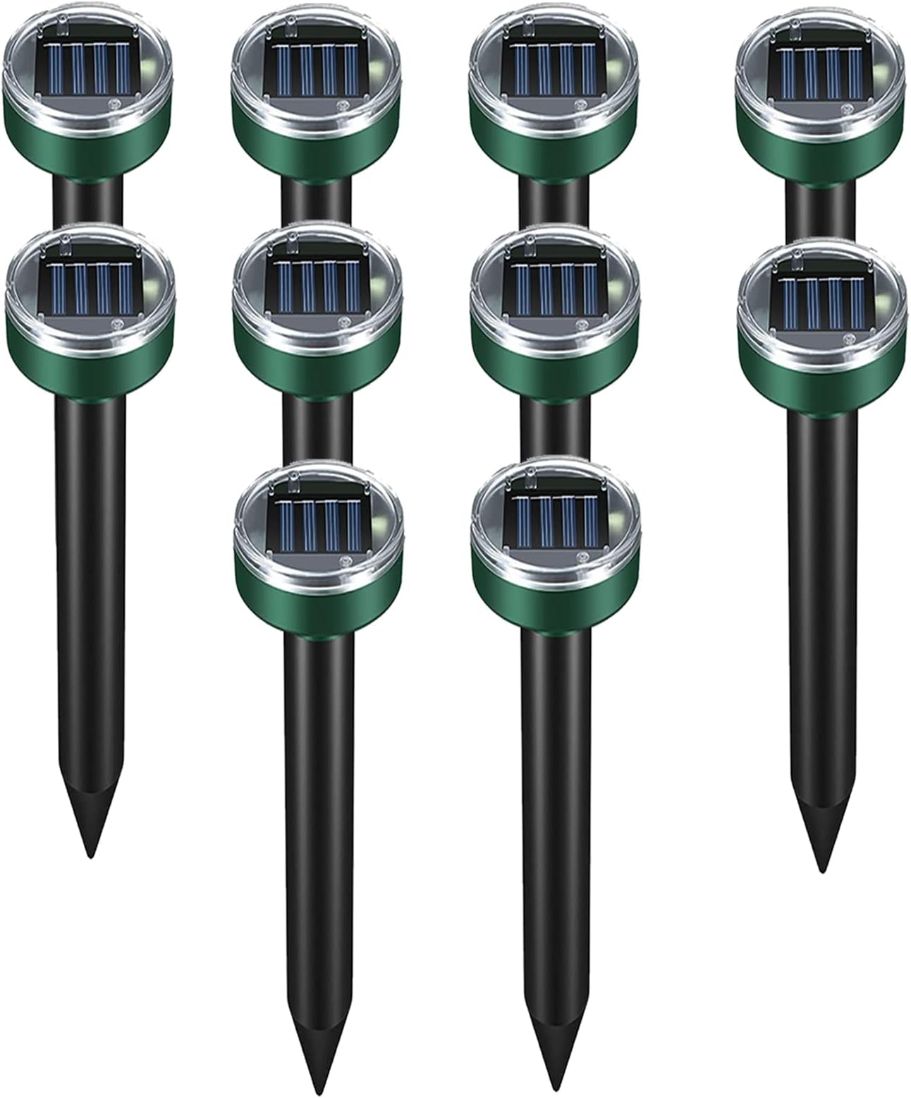 Mole Repellent Solar Powered 10 Pack Snake Repellent for Yard Powerful Ultrasonic Sonic Mole Deterrent Pest Control Waterproof Vole Chipmunk Outdoor Gopher Ultrasonic for Lawn Garden Drive Mole