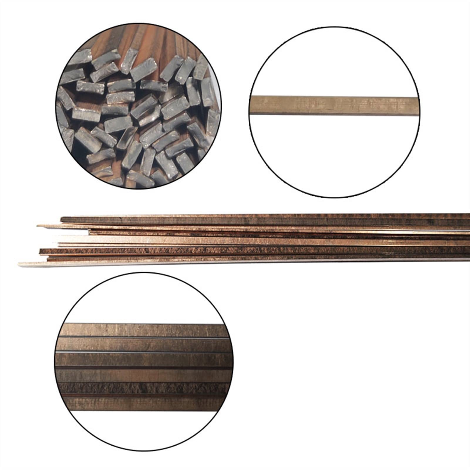 Srebrne pręty do lutowania twardego aluminium, Phosphor Copper Welding Rods Diameters 1mm To 3mm And 1.3x3.2mm 500mm Pack Of 5/10/20/50 Pcs(2.5mm,20pcs)