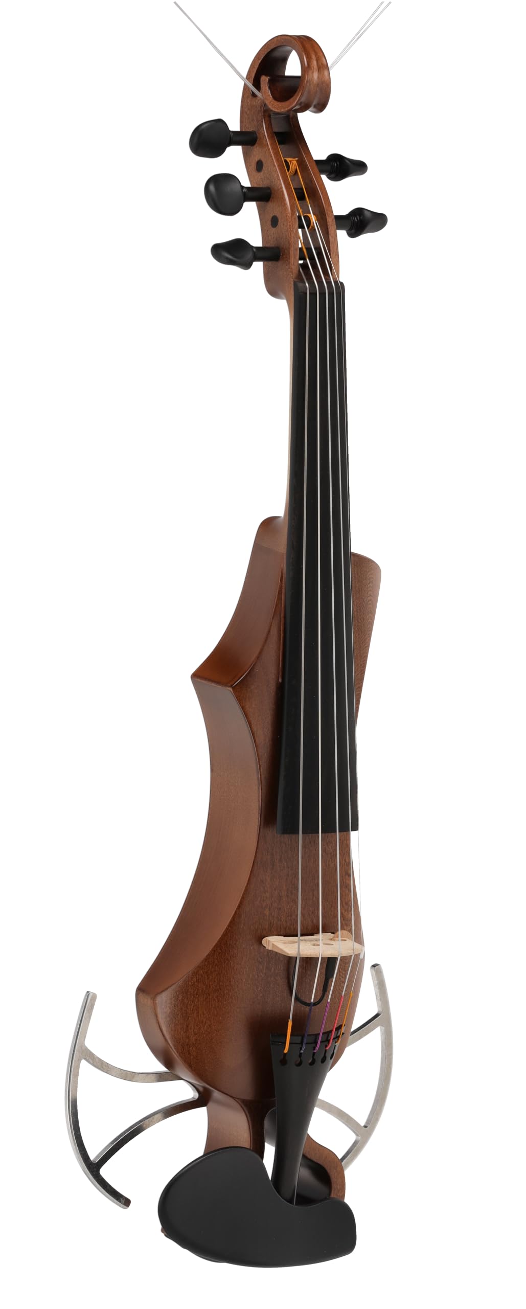 Violino elettrico GEWA, violino elettronico, Novita 3.0 oro-marrone con adattatore per poggiaspalla, 5 corde
