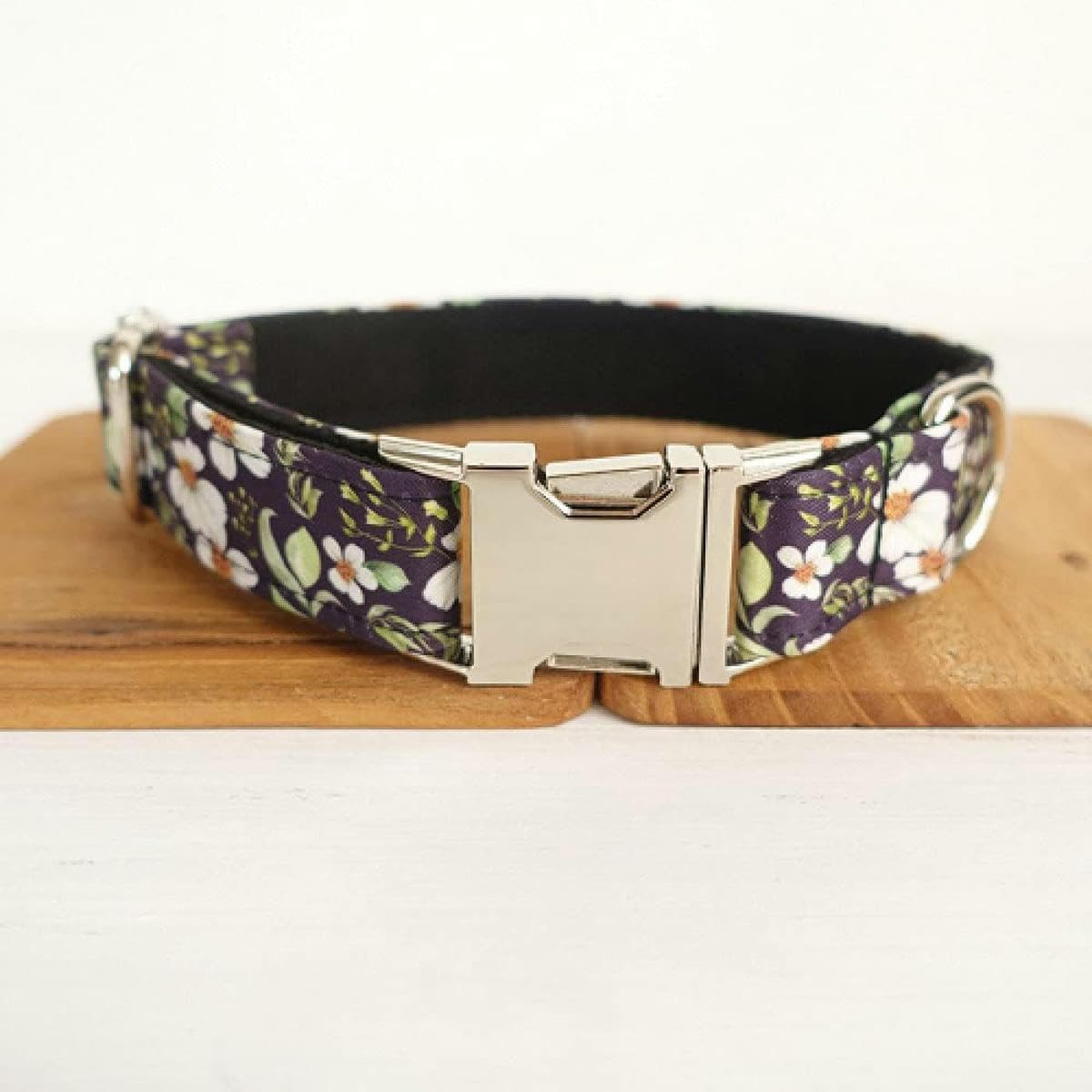 Collar de Perro Suave y Resistente con pequeñas Flores Collares de Perro 5 tamaños - Correa de Collar de Pajarita - S