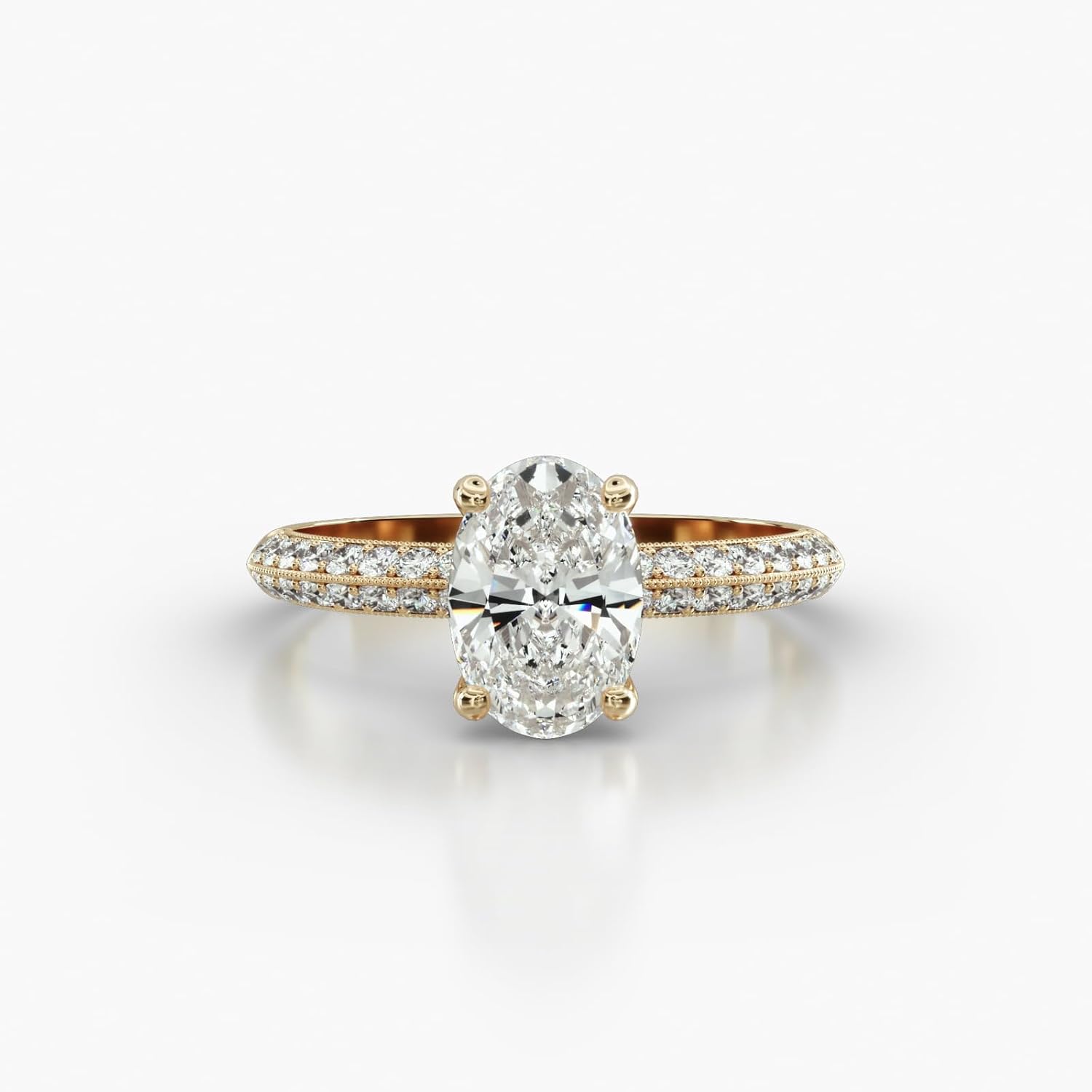1-5 CT Moissanite Engagement Ring Colorless VVS1 10K 14K 18K Solid Gold & 925 Sterling Silver French four prong Moissanite Ring Christmas Gift For Women