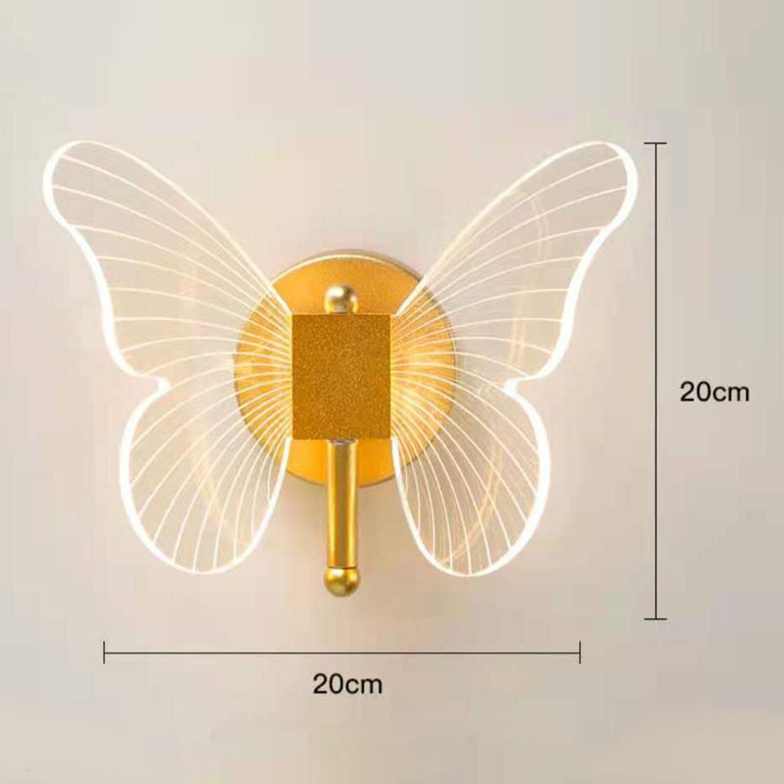 rockible Lámpara de Pared de Mariposa LED Luces de Pared de Mariposa Aplique de Pared Decorativo Moderno Accesorio de luz LED para Pasillo Habitación de niños, Luz Blanca
