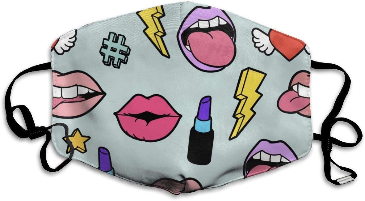 Funny Sign Anti Dust Half Face Mouth Mask, Unisex Cotton Warm Fashion Adjustable Washable Safety Mask