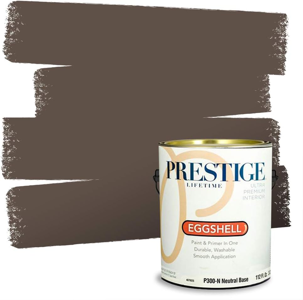PRESTIGE Paints Interior Paint and Primer In One, 1-Gallon, Eggshell, Comparable Match of Benjamin Moore* Shoreline*