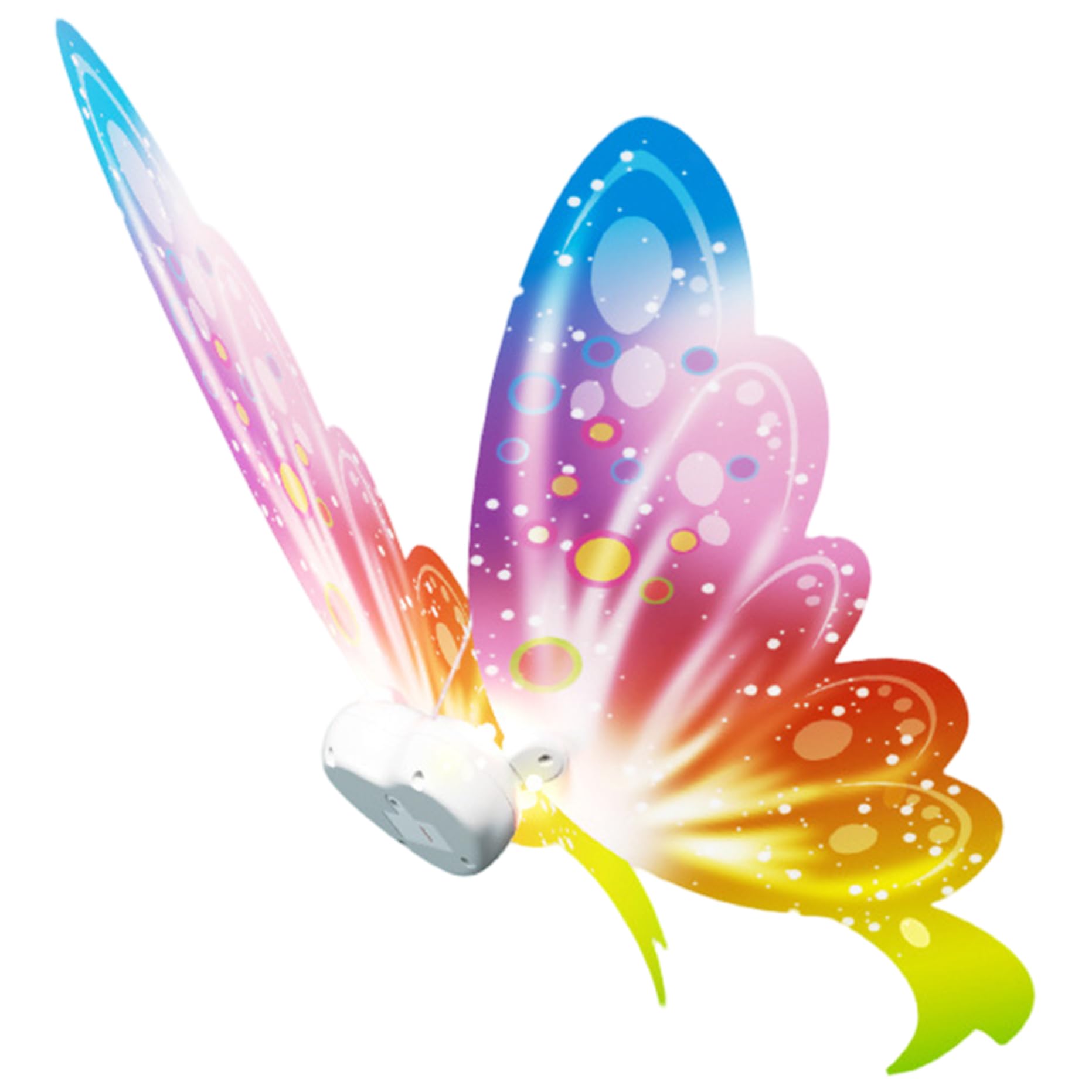 Jorzer Aile de Papillons Brillante, Aile légère légère avec des lumières LED et de la Musique pour Le Costume Chien Costume pour Enfants Lumineux Back Back Toy Little Girl Electric Move.