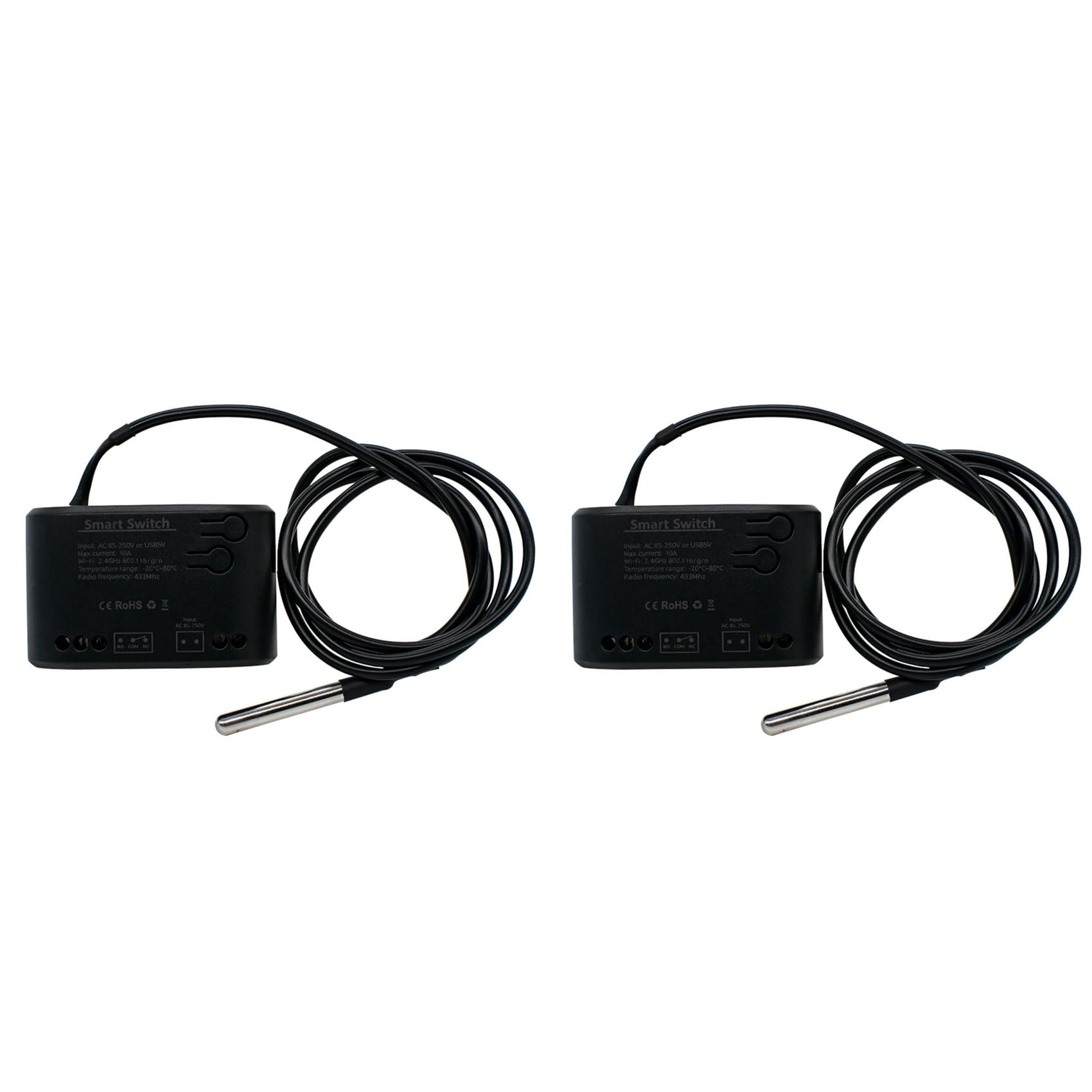 Jnchdghwa 2X Tuya Smart Temperature Switch Wifi Smart Home Relay Intelligent Thermostat with Consumption Monitor AC 85-250V