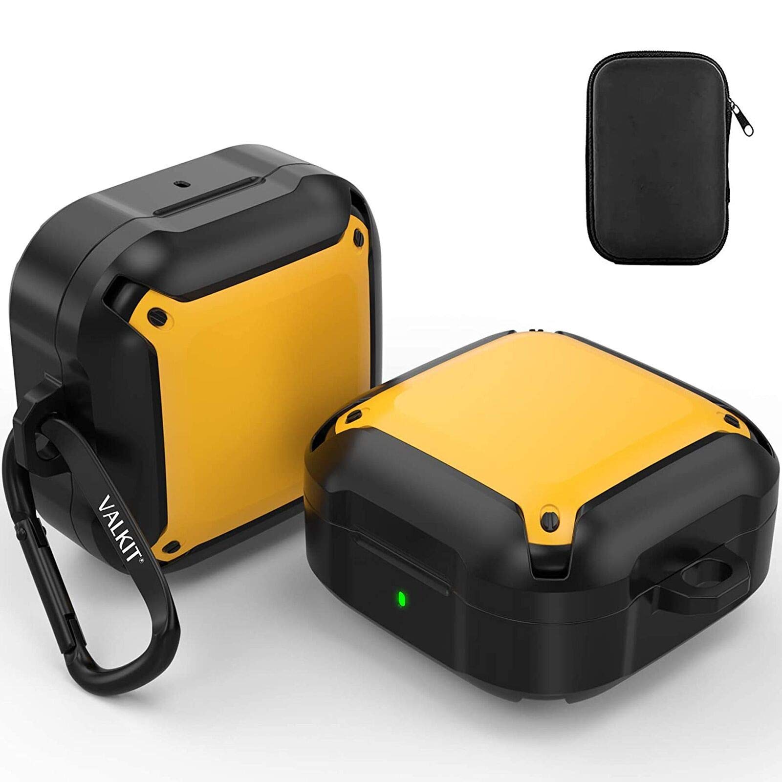 Valkit Compatible Samsung Galaxy Buds2 Pro Case(2022)/Galaxy Buds 2 case 2021/Galaxy Buds Pro/Galaxy Buds Live 2020 Case Rugged Protective Earbuds Cover with Keychain/Zipper Box for Men Women