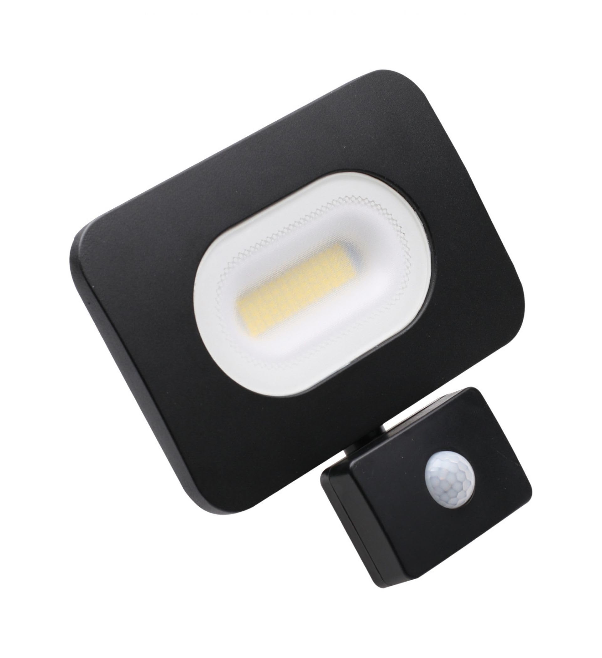 Outdoor Light Black Culver 20w LED Flood With PIR IP54 Cool White Remote 4000K