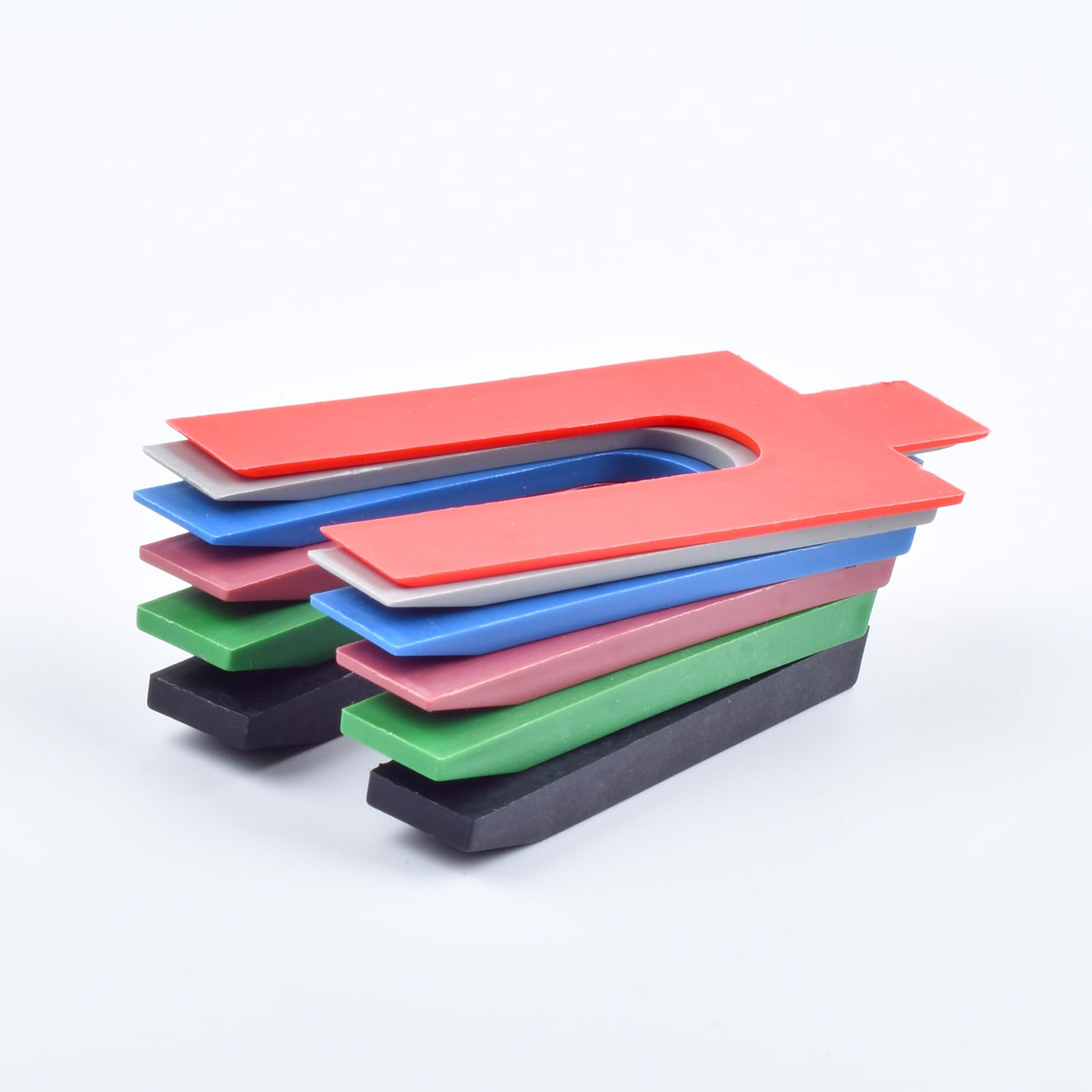 Set 30 Distanziatori A U In Plastica 1-10mm Per Porte, Finestre E Mobili - 6 Misure Con Codice Colore
