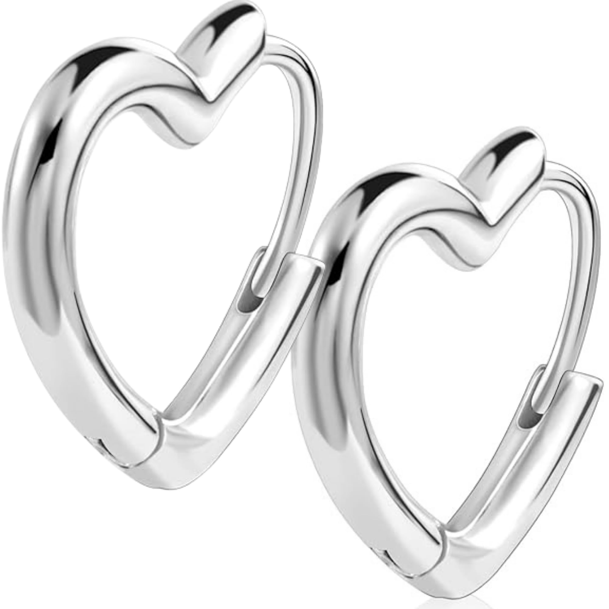 AGUACATESTEELPendientes Mujer Plata de ley 925 Diseño Corazón perla Circonita Aretes Elegantes Regalo Mujeres y Niñas Aretes de mujer Pendientes Niña Pequeños -Pendientes de Plata Mujeres