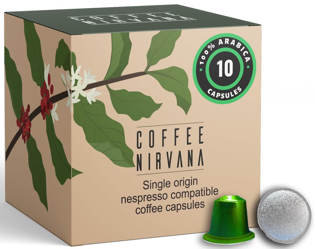Coffee Nirvana,100% Arabica, Box of 10 Pods,Nespresso Compatible Aluminum Capsules, 55 grams (B0CP5M73MF) Amazon Price History, Amazon Price Tracker