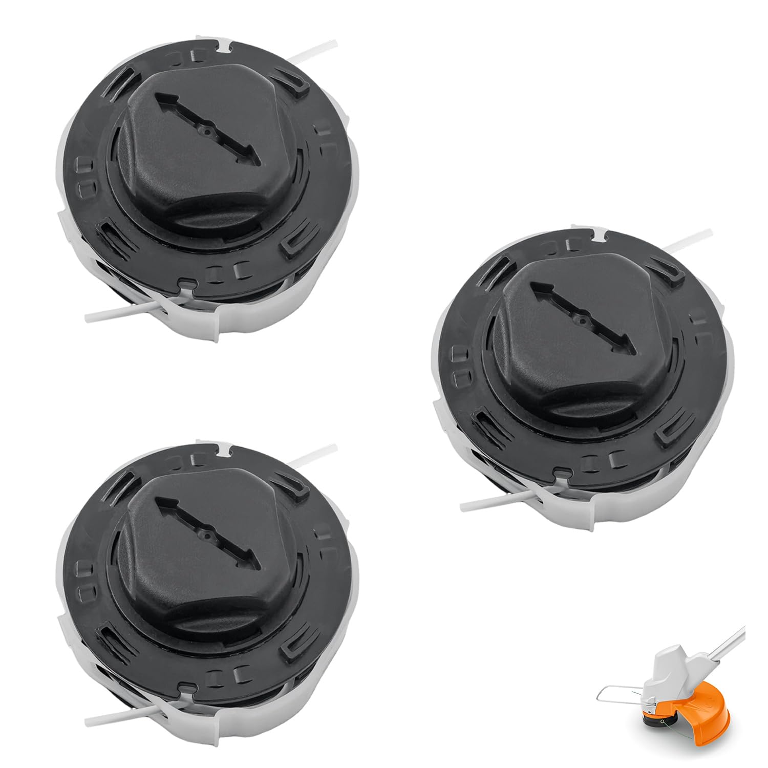 3 Pack C3-2 Replacement Spools for Stihl FSA 57, FSE 52 with AutoCut C3-2 Strimmer Head - Replaces 4009 710 4305 / 4305T / 4306