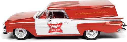 Miniatura 3 de Auto World 1959 Chevrolet El Camino Sedan Camión de reparto Miller High Life 1:24 Escala 1:24 Modelo fundido a troquel