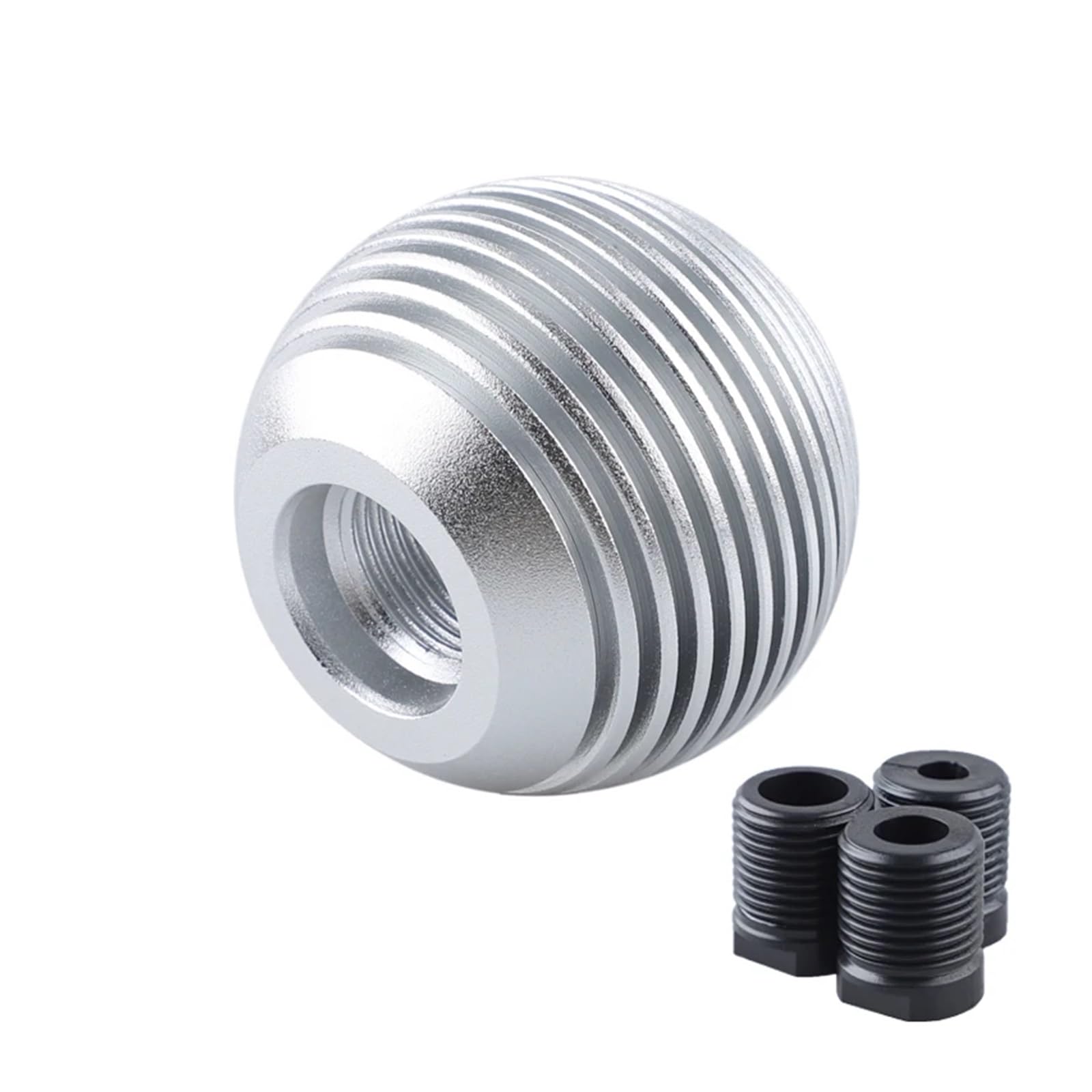 WYLWSHA Shift Gear Knob Cover Car Universal Gear Shift Knob Lever Shifter Handle Aluminum Head(Silver)