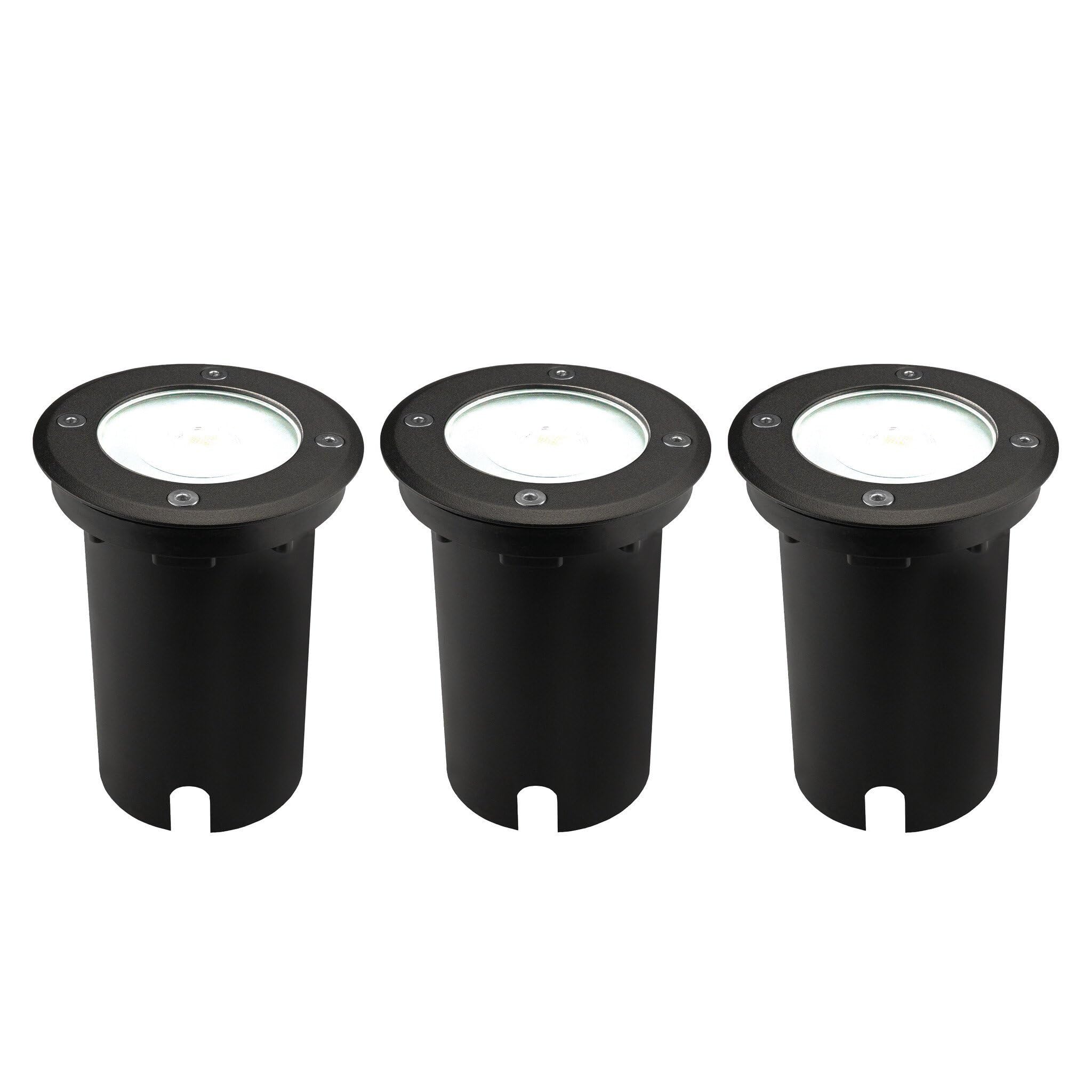 Ledvion 3 Pack LED Outdoor Ground Light IP67 3W 230V 345Lm 6500K GU10