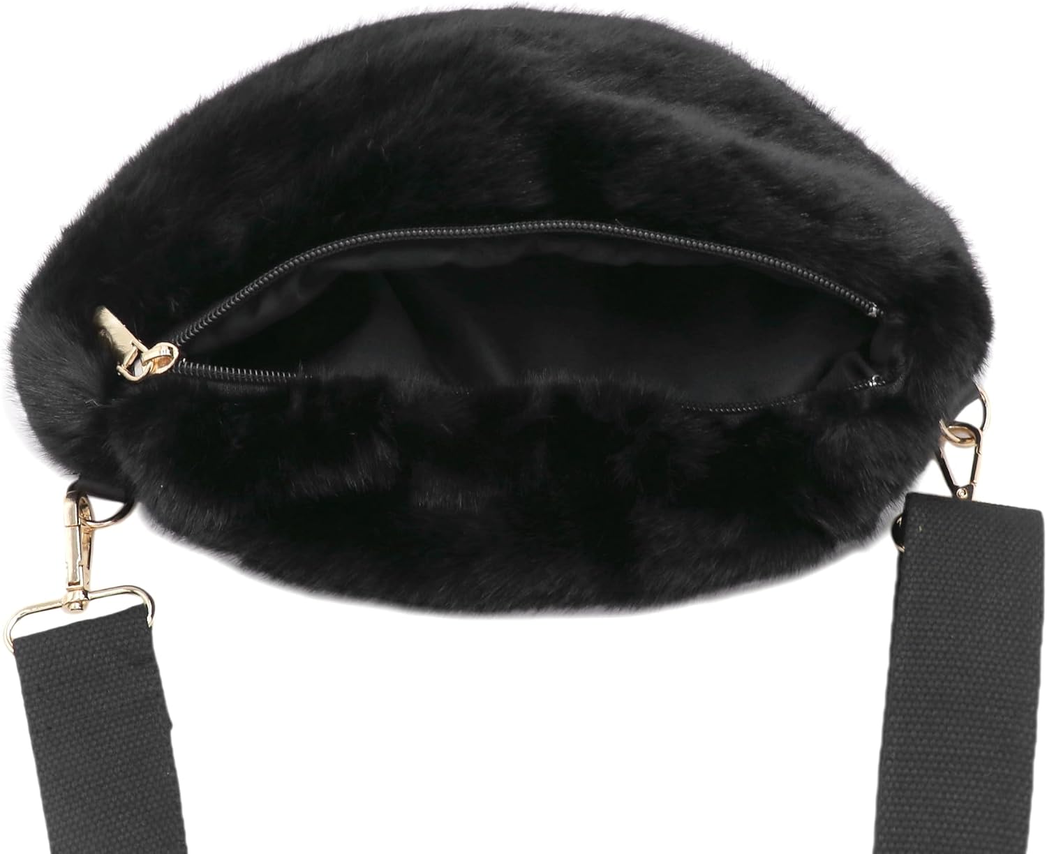 Fuzzy Fanny Pack for Women Faux Fur Belt Bum Bag Small Casual Crossbody Purse Waist Packs Leopard Print Travel Bags - Image 4
