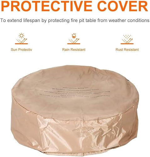 Miniatura 3 de Happygrill Estufa de gas de propano para patio al aire libre con cubierta y rocas de piedra artificial