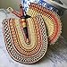 African Handfan with Leather Handle